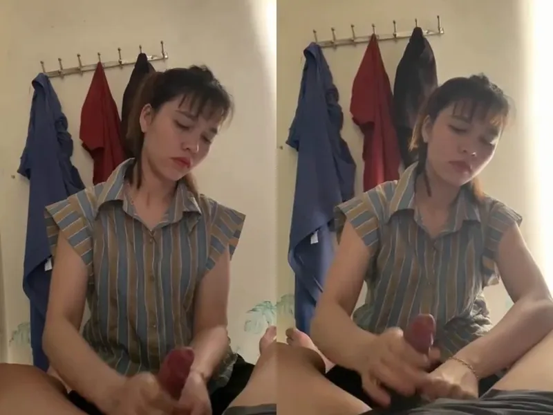 Anh trai đi vắng, ép vợ mới cưới của anh trai sục buồi xuất tinh